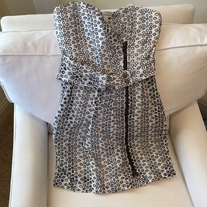 Guess Black and White Floral Mini Dress Size 2